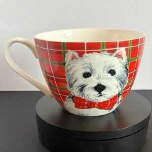 Westie Plaid Bow Dog Mug Portobello by Design Christmas